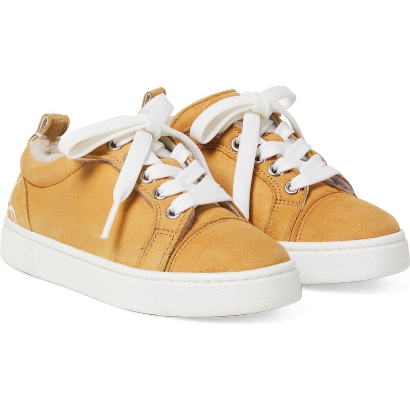 Christian Louboutin Kids Funnyto shearling-lined suede sneakers