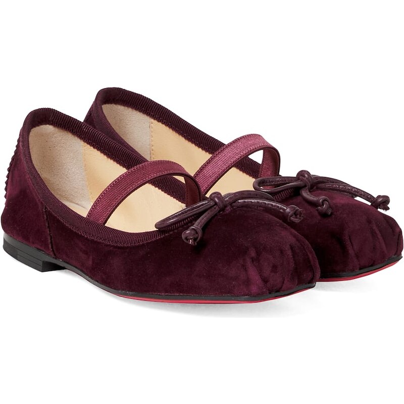 Christian Louboutin Kids Baballet suede ballet flats