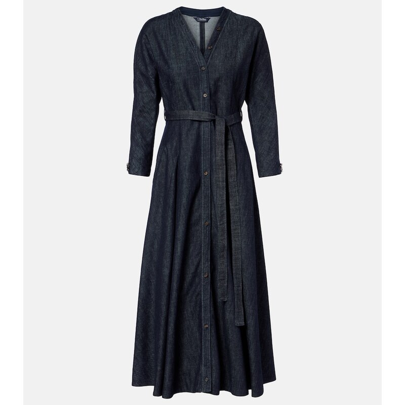 S Max Mara Ambra denim wrap dress