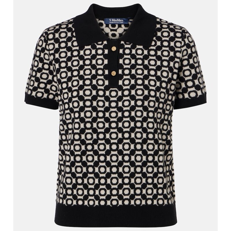 S Max Mara Medera wool jacquard polo sweater