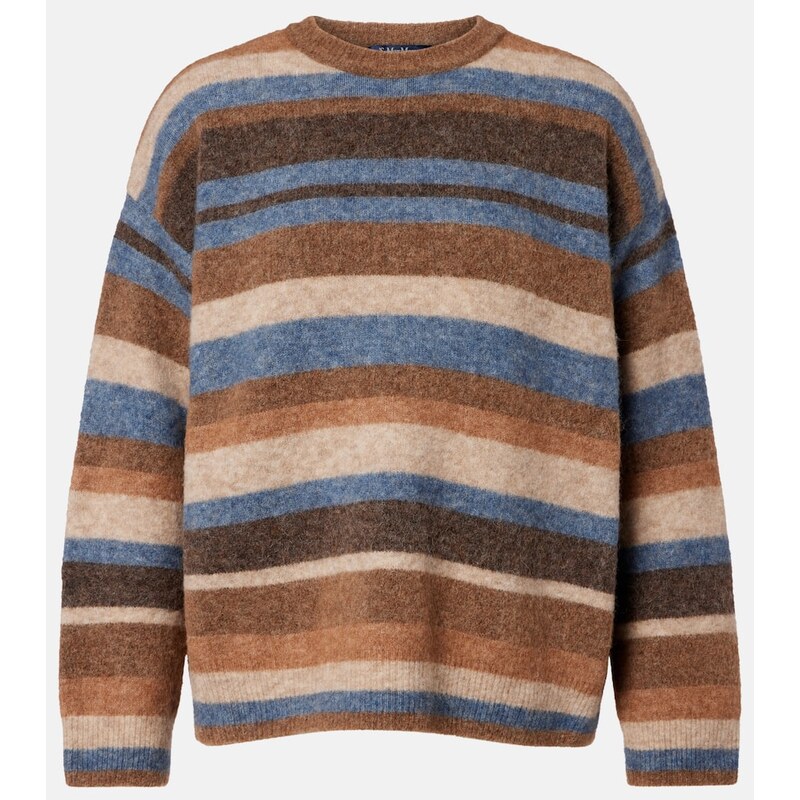 S Max Mara Volare striped alpaca-blend sweater