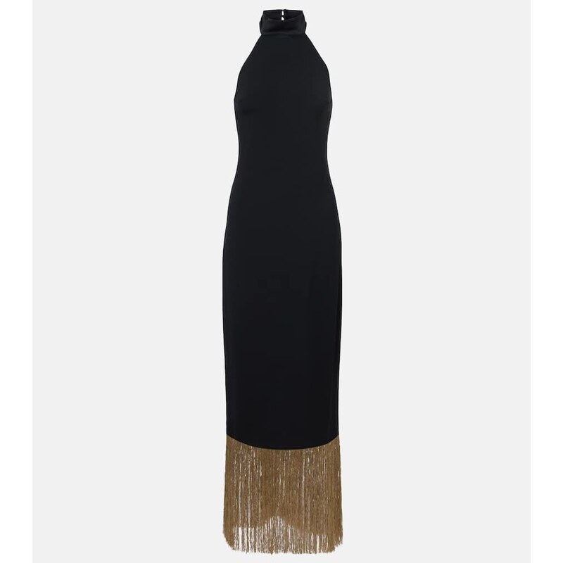 Taller Marmo Berlin fringed crÃªpe cady maxi dress