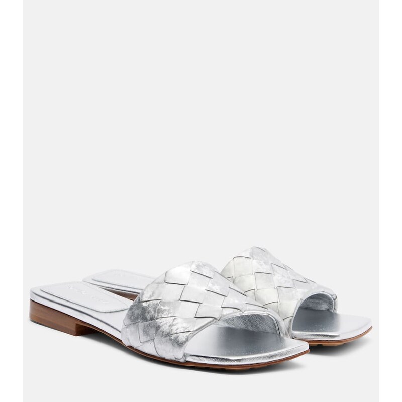 Bottega Veneta Parco Intrecciato leather mules