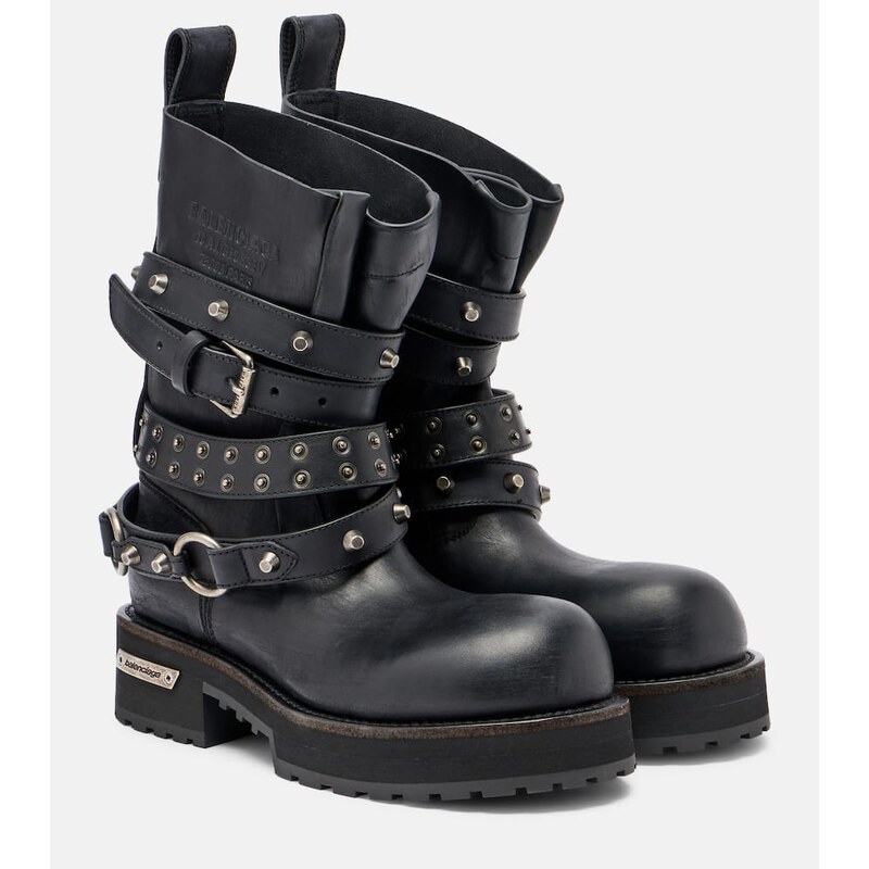 Balenciaga Venom City leather biker boots