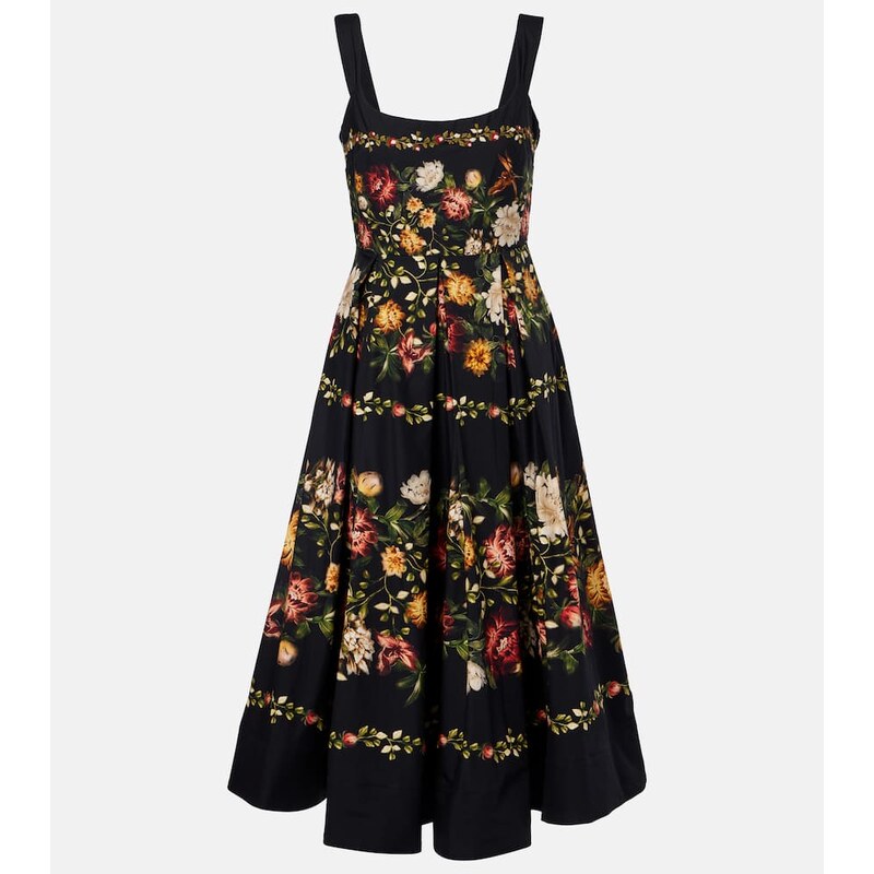 Agua by Agua Bendita Alcaparra floral cotton midi dress