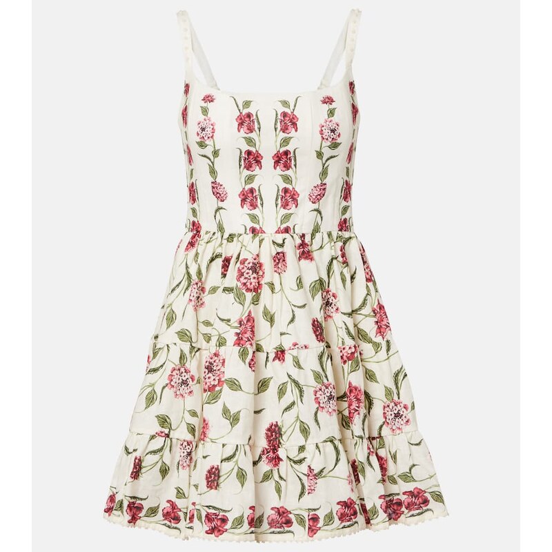 Agua by Agua Bendita Granadilla floral linen minidress