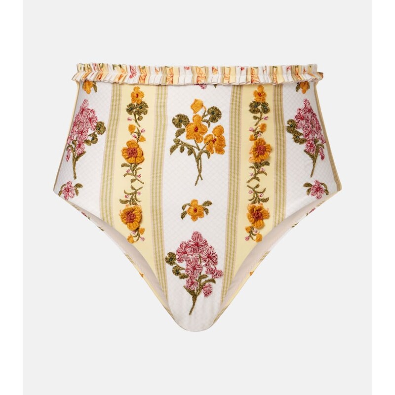 Agua by Agua Bendita Floral embroidered bikini bottoms