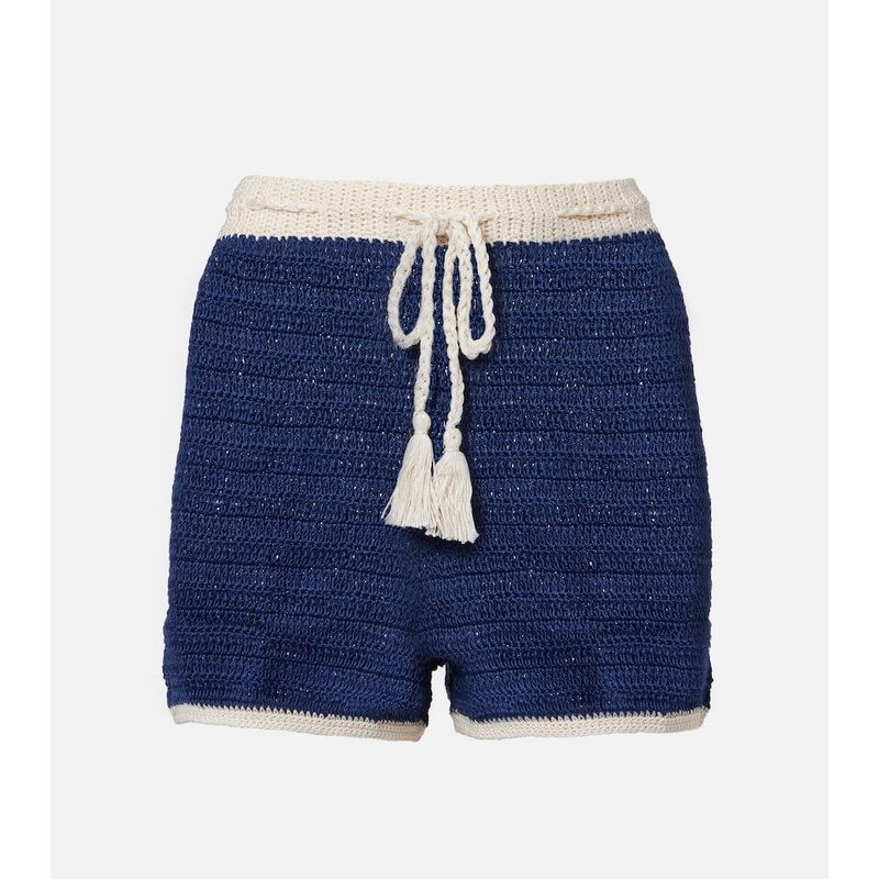 Anna Kosturova Crochet cotton shorts