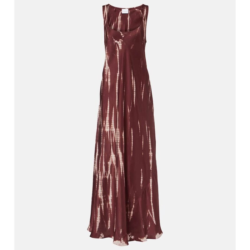 Anna Kosturova Tie-dye silk maxi dress
