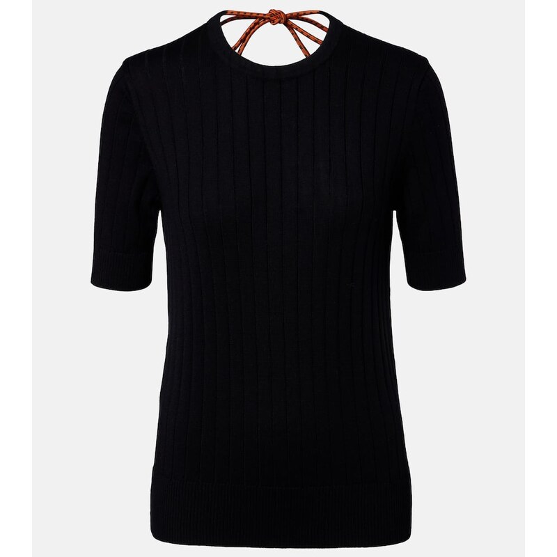 Plan C Ribbed-knit cotton top