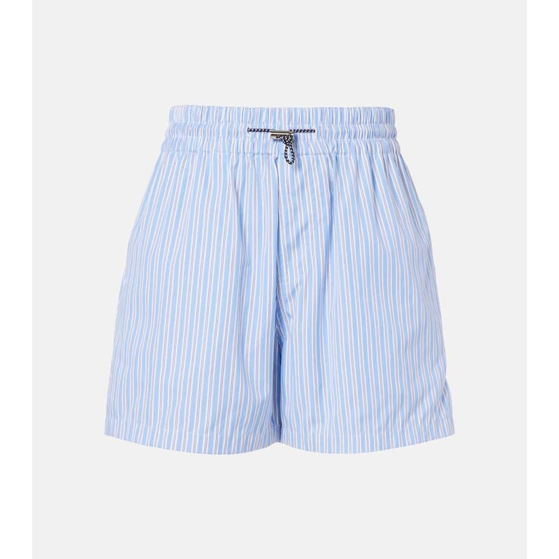 Plan C Striped cotton shorts