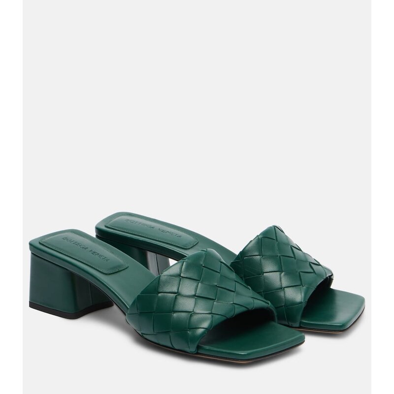 Bottega Veneta Parco Intrecciato leather mules