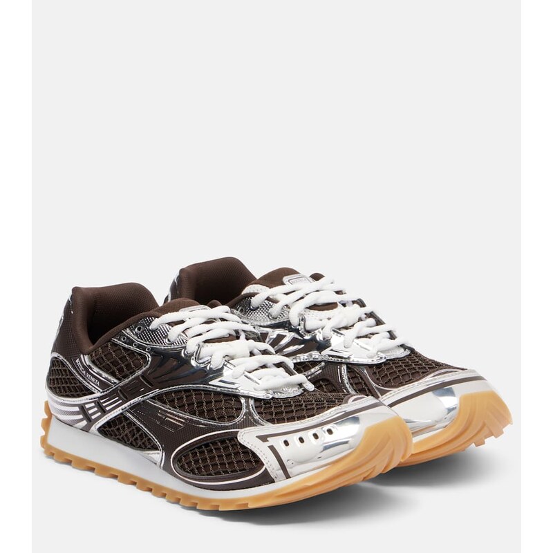Bottega Veneta Orbit leather-trimmed sneakers