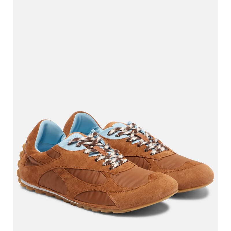 Bottega Veneta Orbit Flash suede-trimmed sneakers