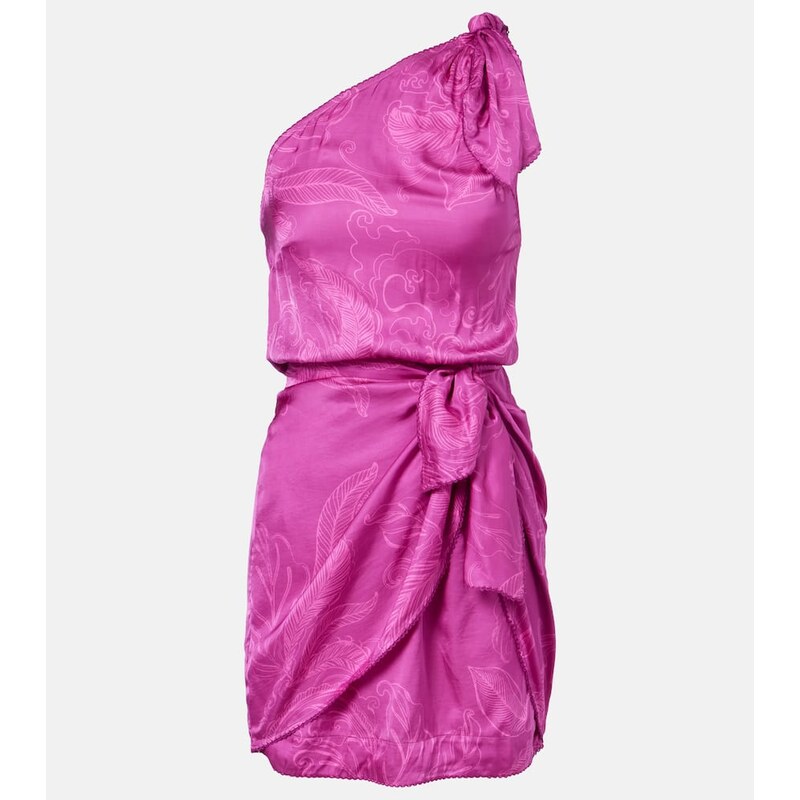 Poupette St Barth Celie satin jacquard minidress