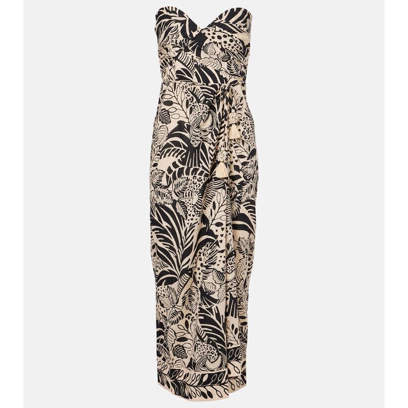 Poupette St Barth Collina printed cotton midi dress