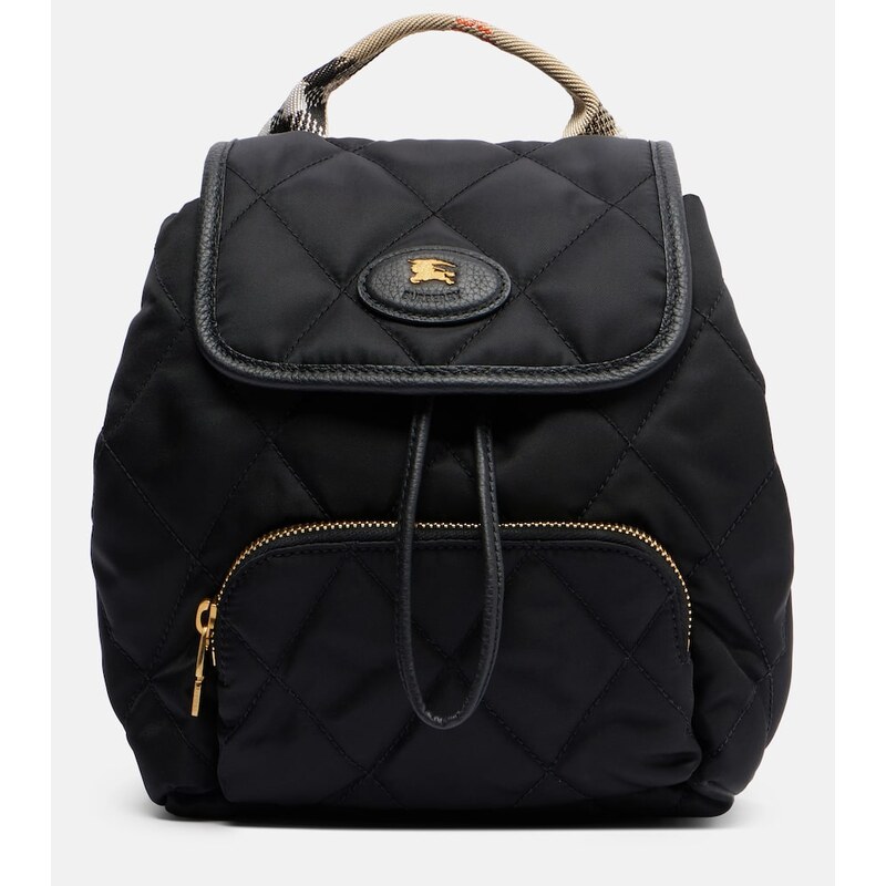 Burberry Mini leather-trimmed backpack