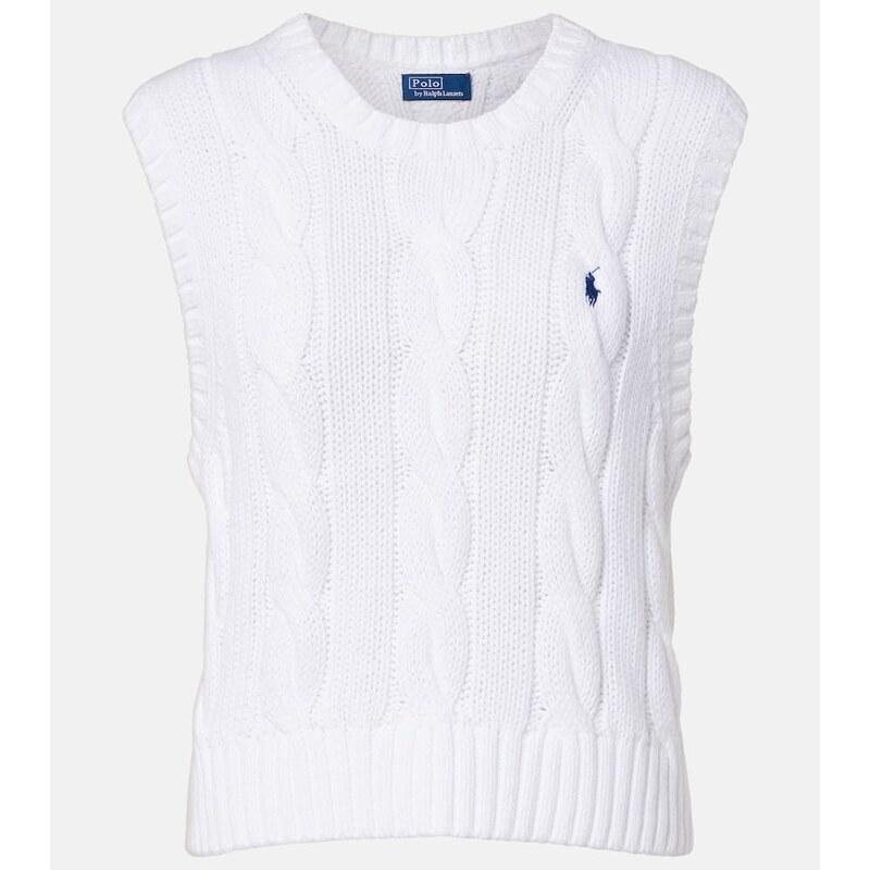 Polo Ralph Lauren Logo cable-knit cotton sweater vest