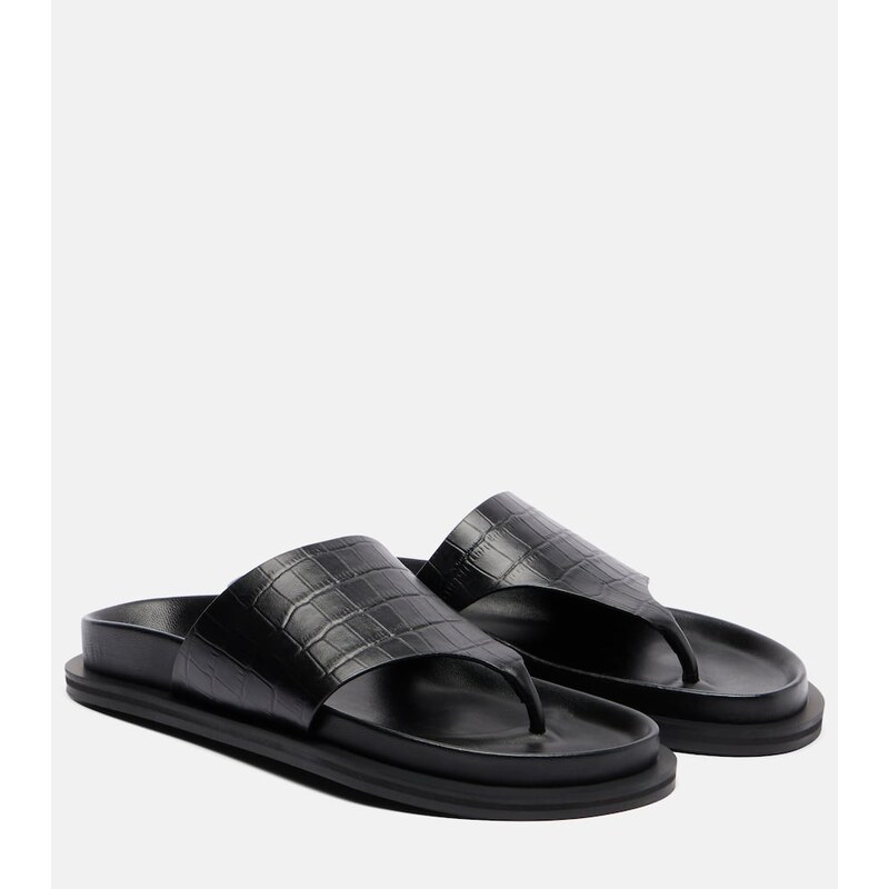 A.Emery Imara croc-effect leather thong sandals