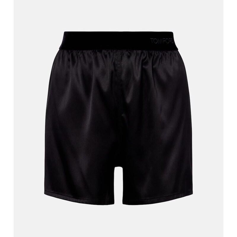 Tom Ford High-rise silk-blend satin shorts