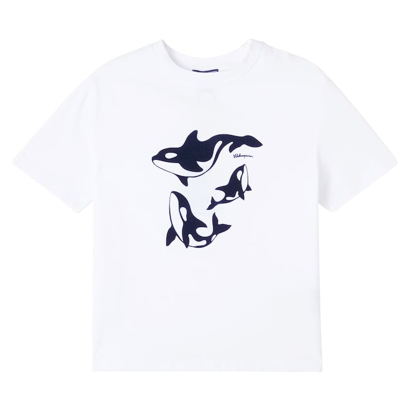 Vilebrequin Kids Orcas cotton jersey T-shirt