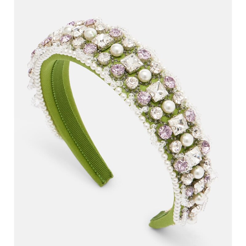 Valentino Embellished wool and silk headband