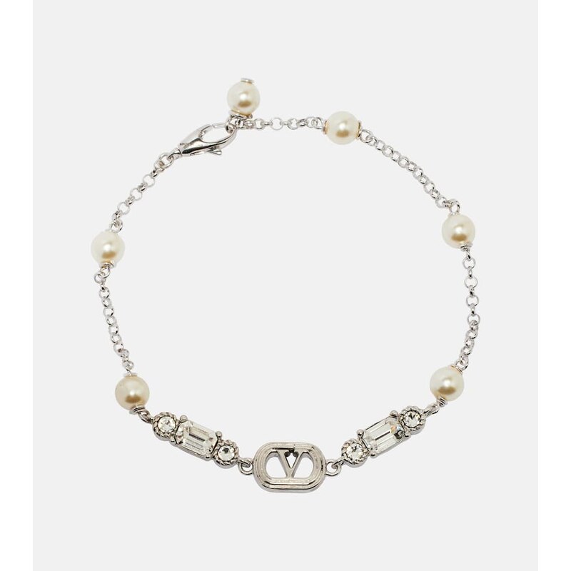 Valentino VLogo embellished chain bracelet