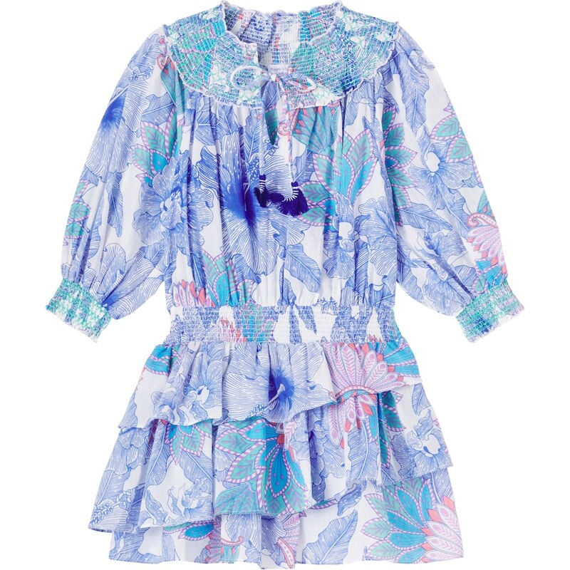 Poupette St Barth Kids Anna printed cotton dress
