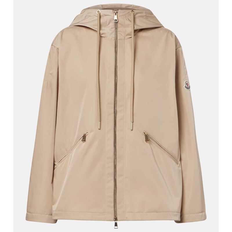 Dámská Moncler Cassiopea gabardine větrovka ve tmavé barvě