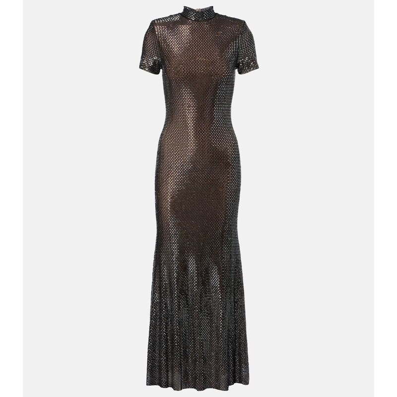 Self-Portrait Embellished midi dress