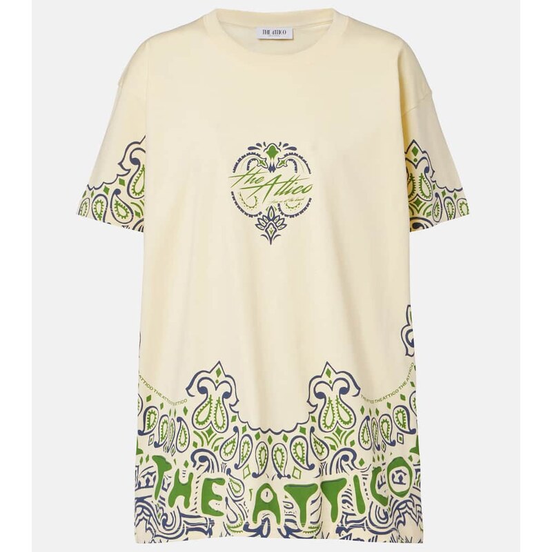 The Attico Bandana oversized cotton jersey T-shirt