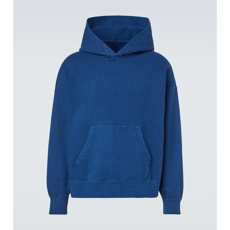 Pánská mikina Visvim Cotton jersey hoodie v modré barvě
