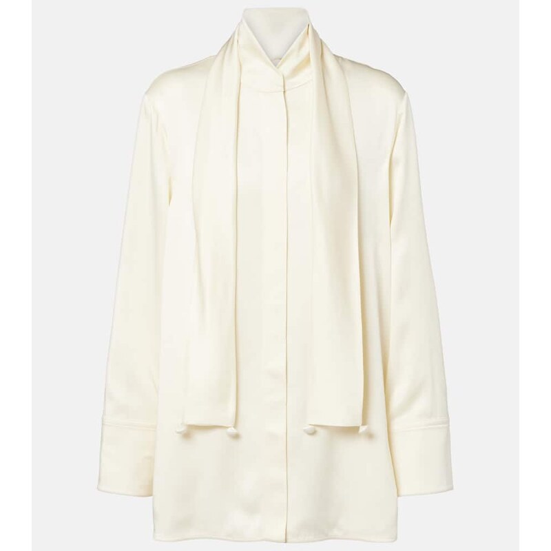 Jil Sander Scarf-detail satin shirt