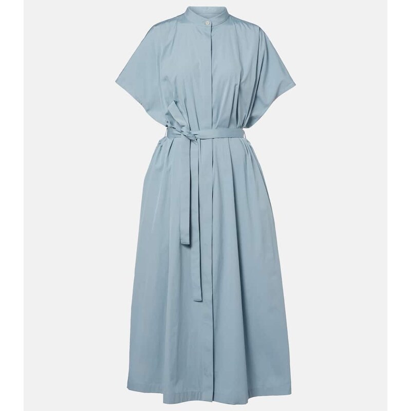Jil Sander Belted cotton poplin shirt dress