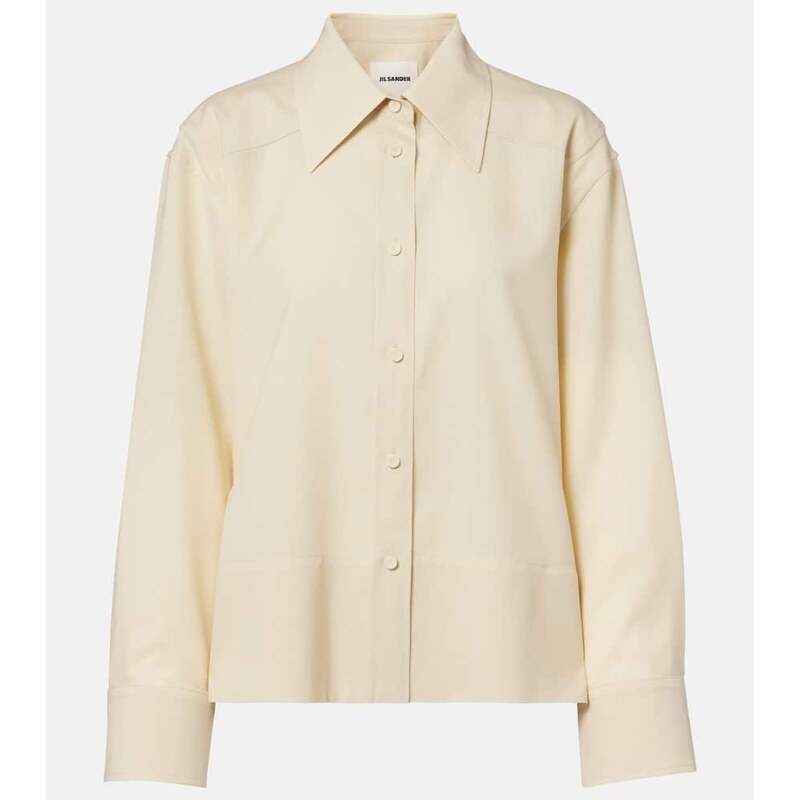 Dámská košile z vlny barvy Vanilla od Jil Sander