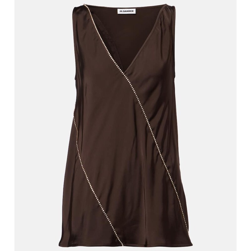 Jil Sander Embellished satin top