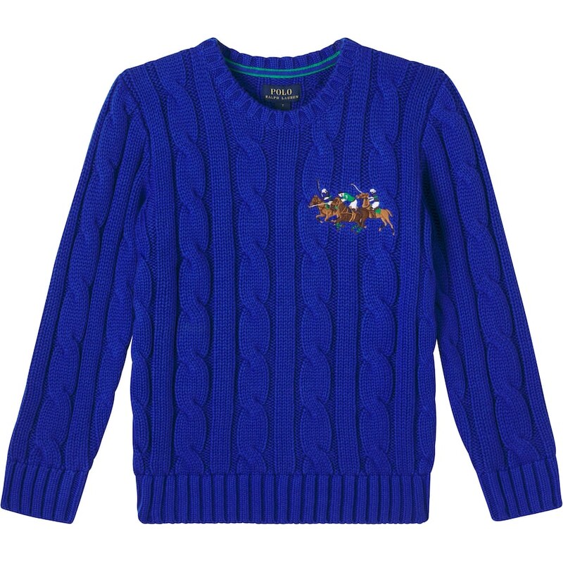 Polo Ralph Lauren Kids Cable-knit embroidered cotton sweater