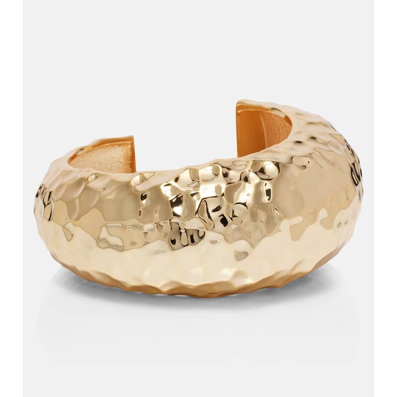 Self-Portrait Gold-plated cuff bracelet