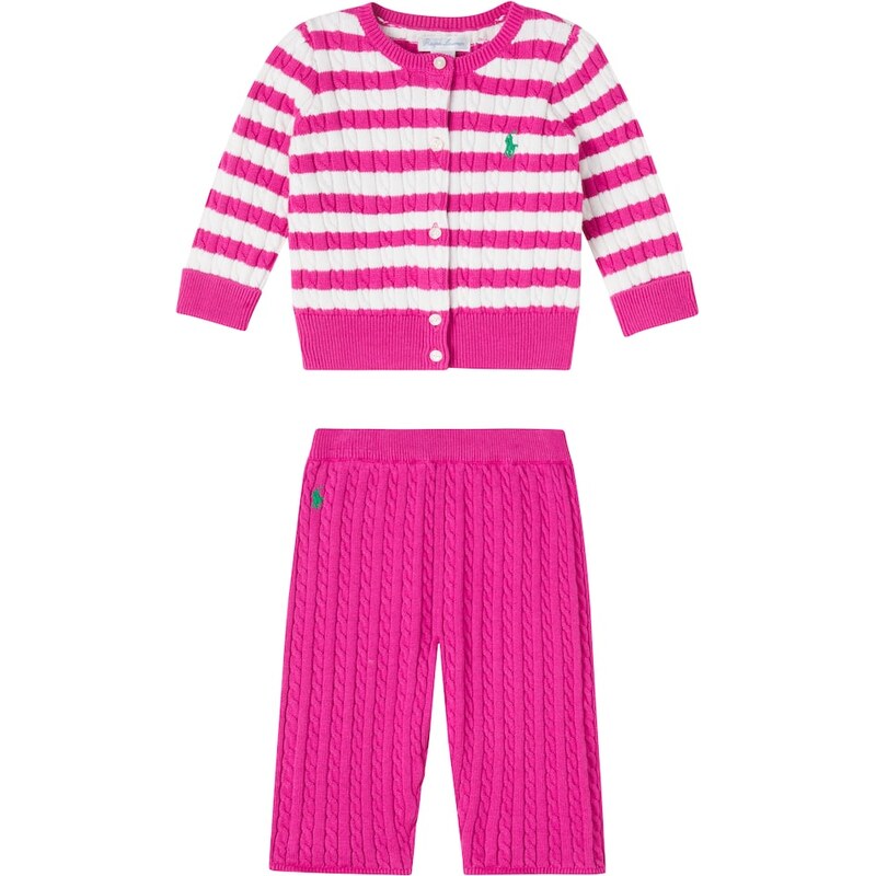 Polo Ralph Lauren Kids Baby cable-knit cotton cardigan and pants
