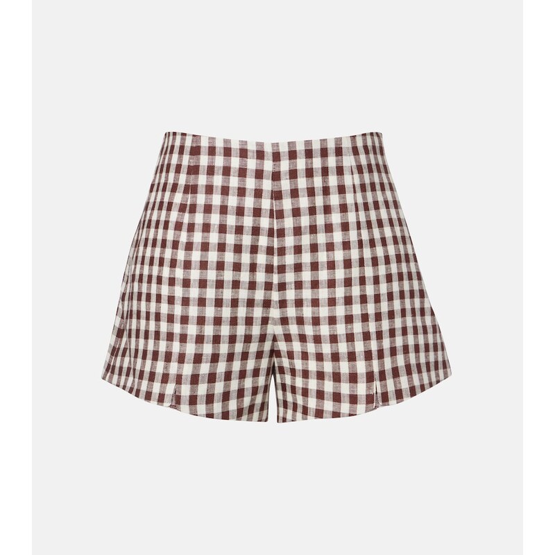 Posse Sadie gingham linen shorts