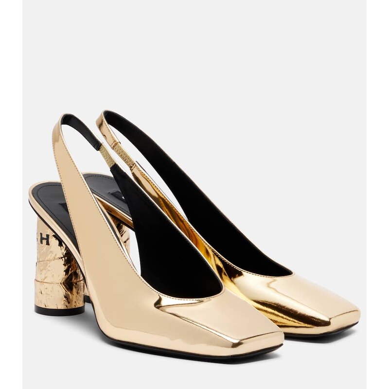 Givenchy Tape mirrored leather slingback pumps