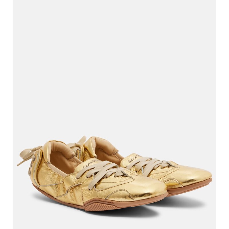 Acne Studios Bilaria metallic leather sneakers