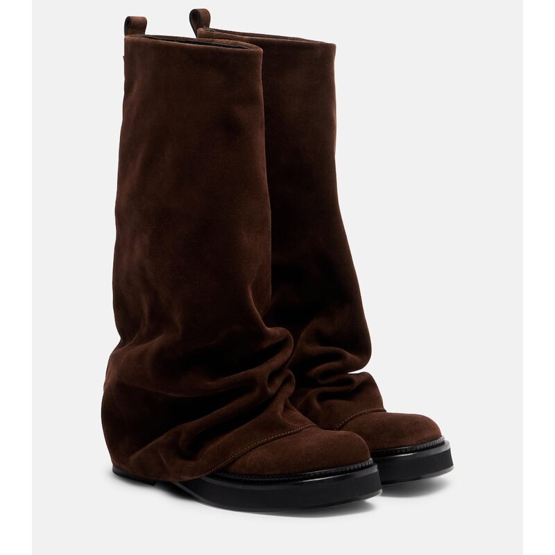 The Attico Robin suede knee-high boots