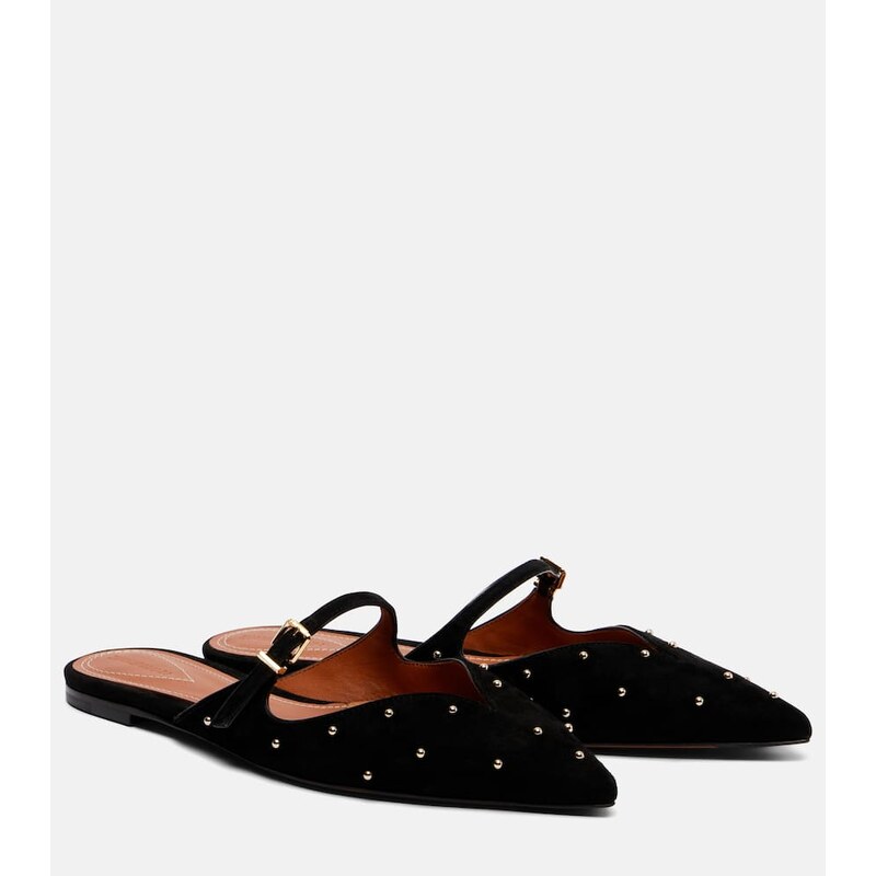 Zimmermann Aura studded suede mules