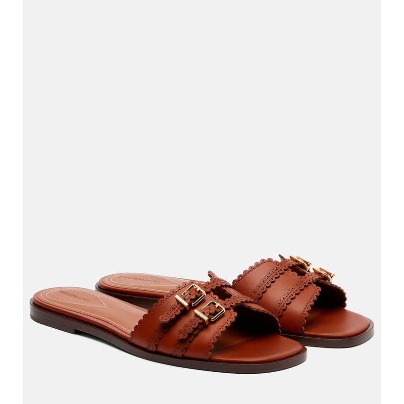 Zimmermann Goldie leather slides