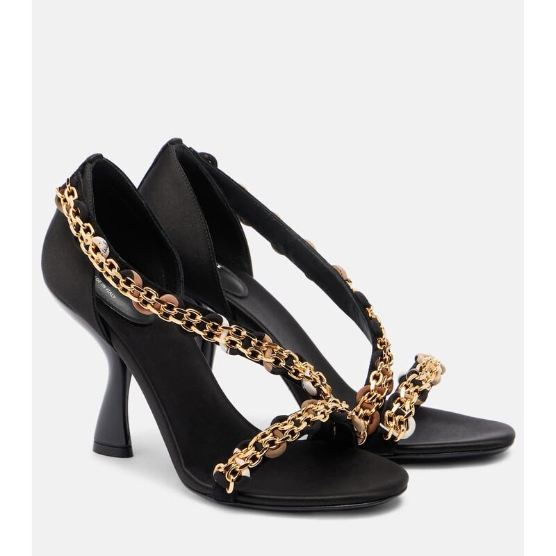 Pucci Chain-detail satin sandals