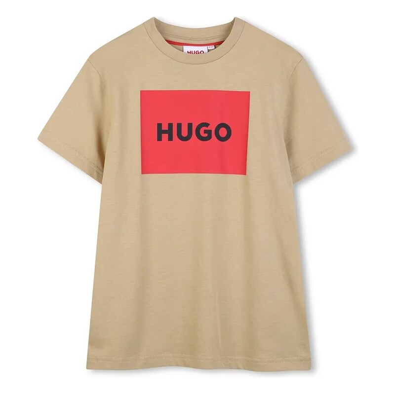 HUGO Dětské bavlněné tričko HUGO