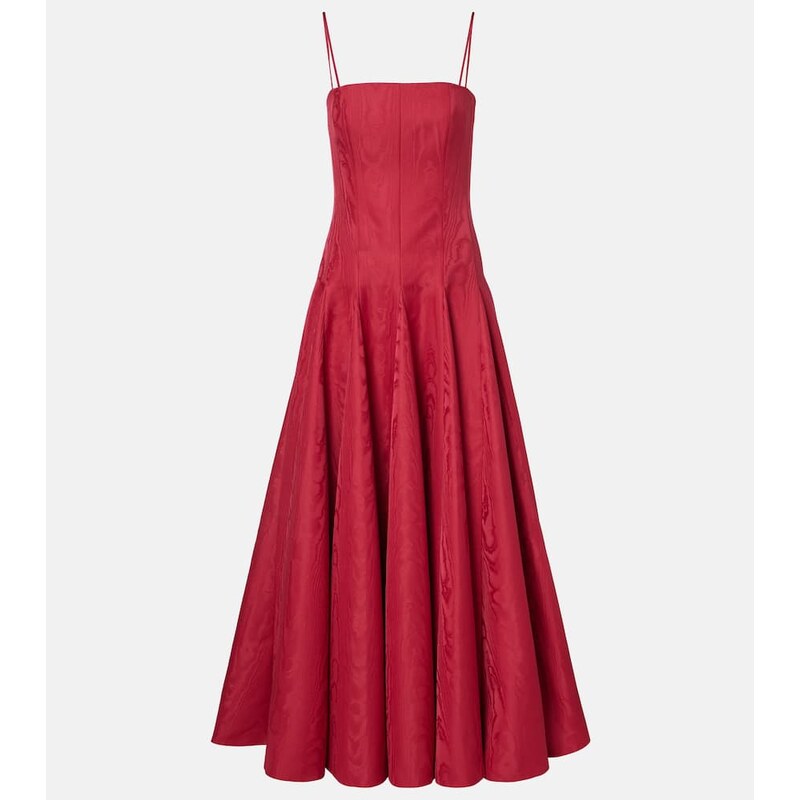 Emilia Wickstead Gracia pleated moirÃ mikado bustier dress