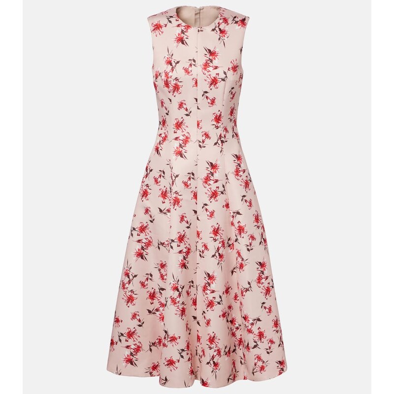 Emilia Wickstead Mara floral faille taffeta midi dress