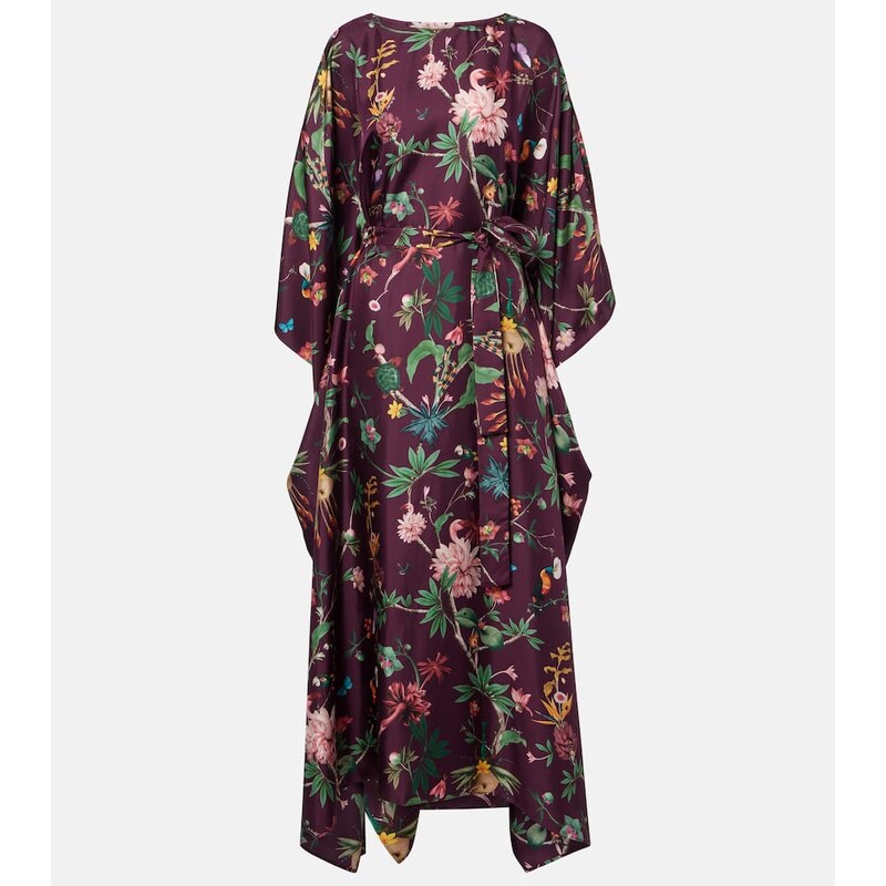 La DoubleJ Square floral silk kaftan